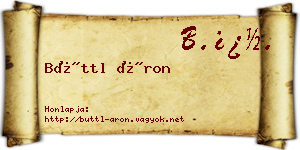 Büttl Áron névjegykártya